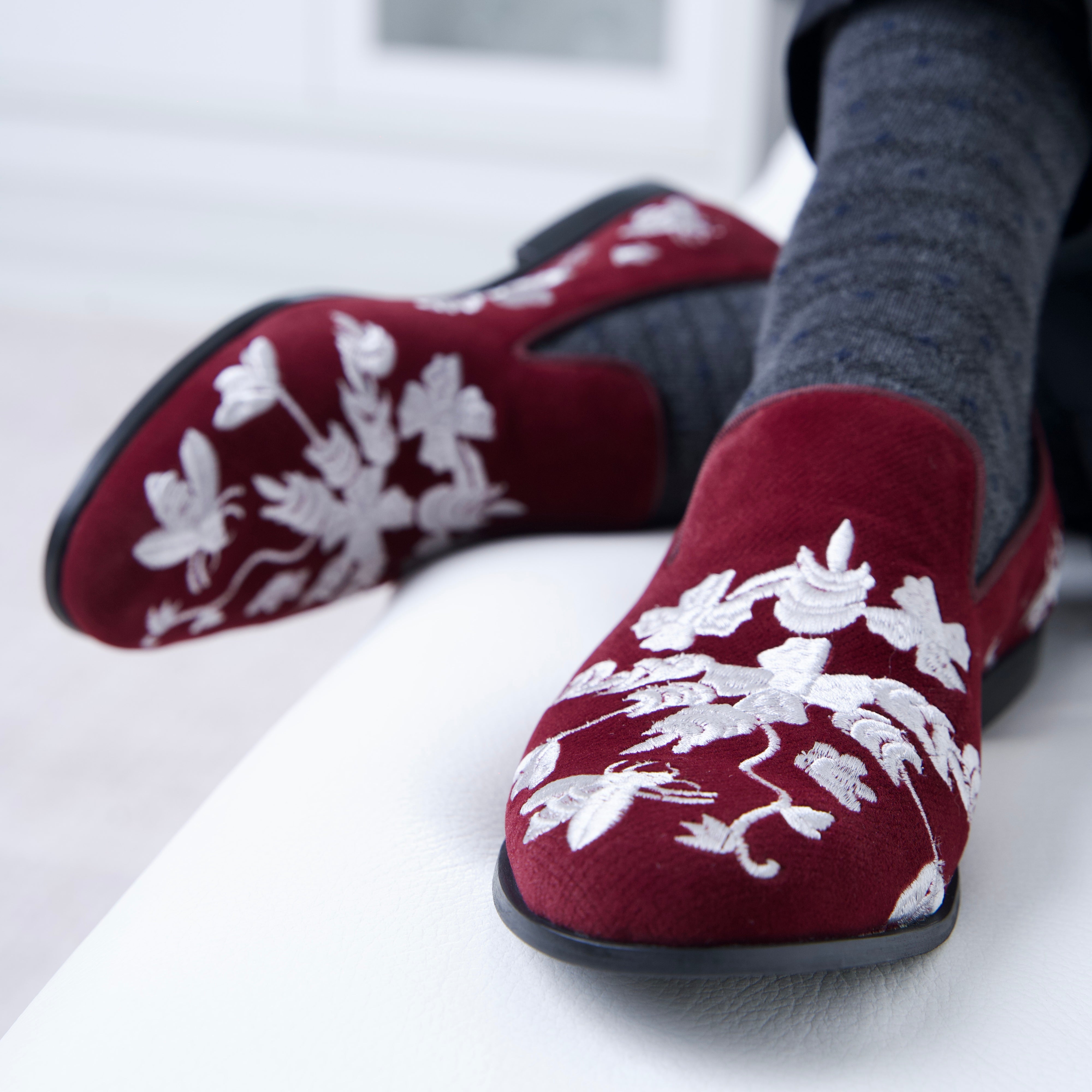 Balogun Loafers - Maroon x White